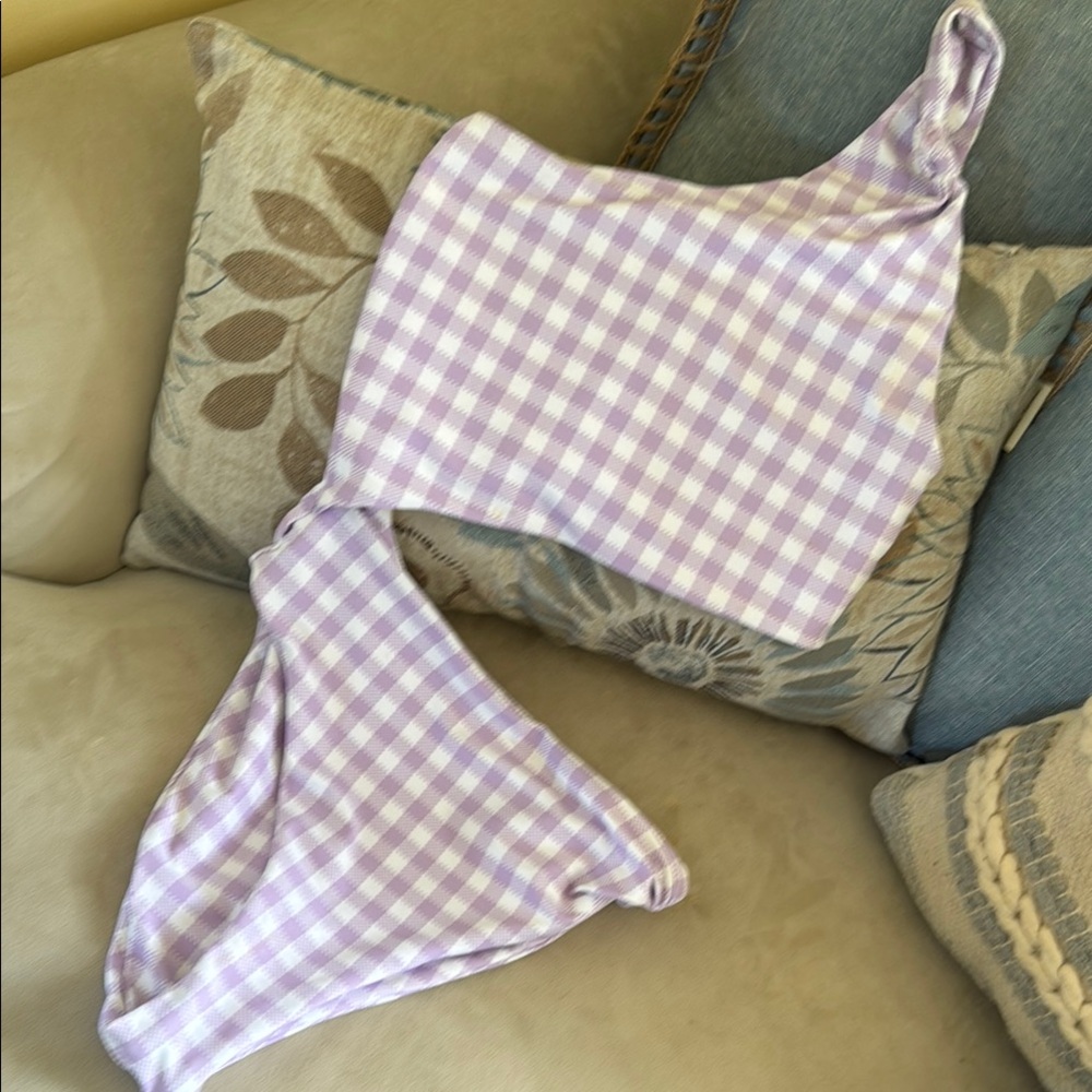 Skatie Lavender Checkered Bikini